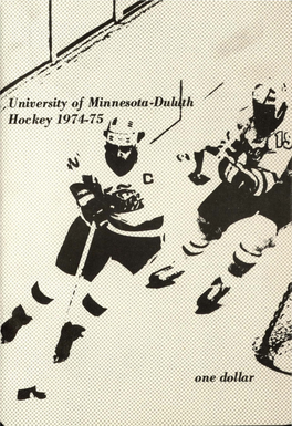 University of Minnesota, Duluth Hockey Yearbook (1974-1975)