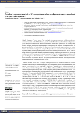 Component Analysis of RNA-Seq Data Unveils a Novel