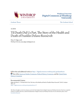 Til Death Did Us Part, the Story of the Health and Death of Franklin Delano Roosevelt
