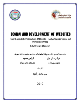 DESIGN and Development of Websites