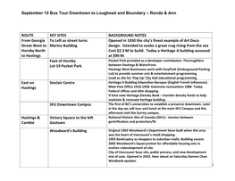 LAI Route Notes Vancouver City Mcafee and Howard