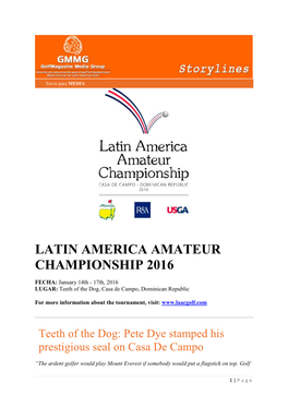 Latin America Amateur Championship 2016