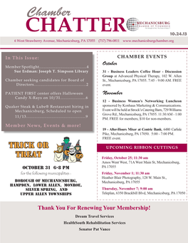 Chamber Chatter Is Published Every Thursday