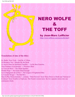 Nero Wolfe and the Toff