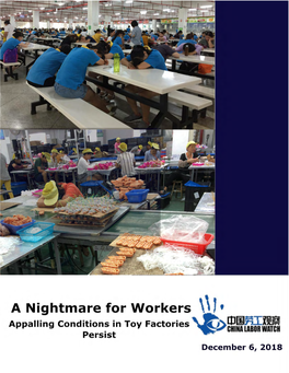 A Nightmare for Workers: Appalling Conditions in Toy Factories Persist