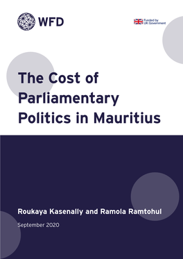 The Cost of Parliamentary Politics in Mauritius.Pdf