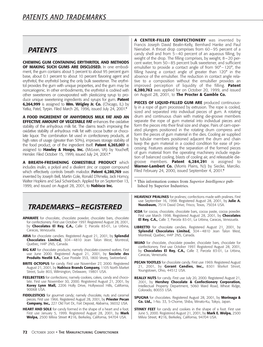 Patents and Trademarks Patents Trademarks