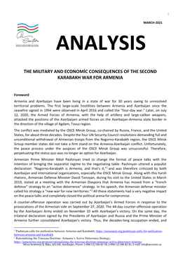 The Military and Economic Consequences of the Second Karabakh War for Armenia