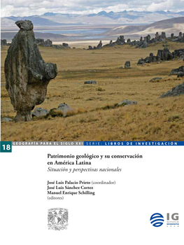 Patrimonio Geológico Y Su Conservación En América Latina Situación Y Perspectivas Nacionales