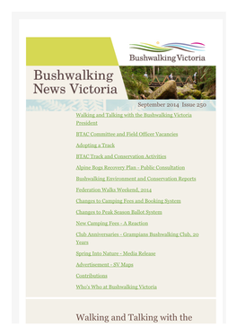 Walking and Talking with the Bushwalking Victoria President