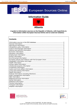 Information Guide Albania