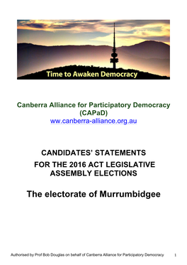 Candidates Murrumbidgee