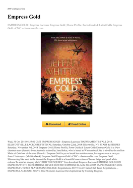 (Mobile Ebook) Empress Gold Empress Gold - CMC - Classicmarble.Com Empress Gold