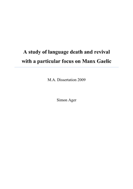 An Assessment of the Current State of the Manx Gaelic Language