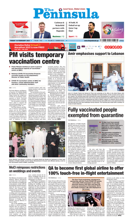 PM Visits Temporary Vaccination Centre