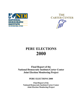 Peru Elections 2000
