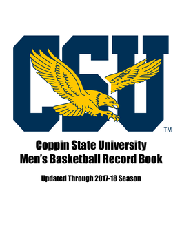 Coppin State University Men's Basketball Record Book