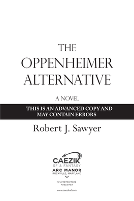 The Oppenheimer Alternative-Excerpt.Pdf