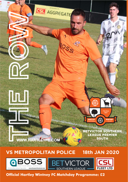 Met Police Fc : 18Th Jan 2020