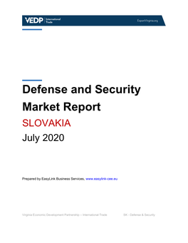 Defense and Security Market Report SLOVAKIA