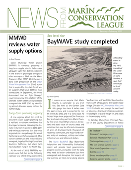 Baywave Study Completed Supply Options