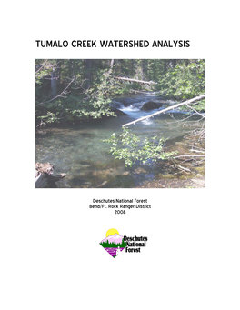 Tumalo Creek Watershed Analysis