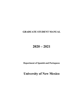 Graduate Manual