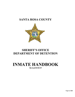 INMATE HANDBOOK Revised 01/02/19