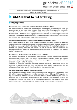 UNESCO Hut to Hut Trekking