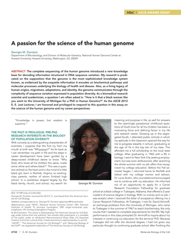 A Passion for the Science of the Human Genome