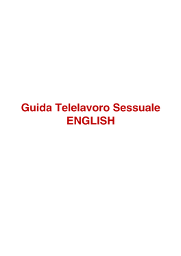 Guida Telelavoro Sessuale ENGLISH