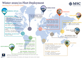 Winter 2020/21 Fleet Deployment Starting from 31 October 2020