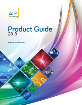 Product Guide 2018 Table of Contents