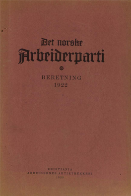 Beretning 1922