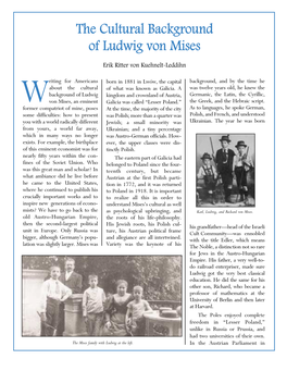 The Cultural Background of Ludwig Von Mises