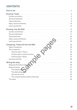 Pearson English VCE Comparing Tracks and Into the Wild