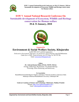 Environment & Social Welfare Society, Khajuraho