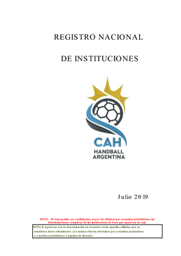 O Descargar Documento RNI 2019