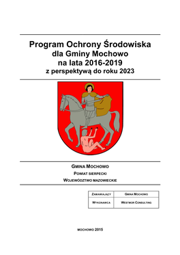 Program Ochrony Środowiska Dla Gminy Mochowo Na Lata 2016-2019 Z Perspektywą Do Roku 2023