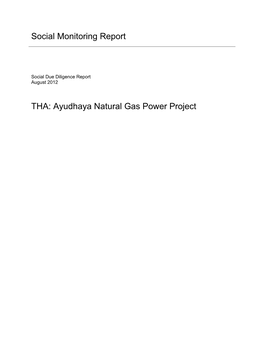 SMR: Thailand: Ayudhaya Natural Gas Power Project