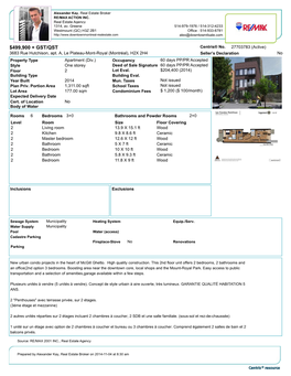 $450000 to $500000 Condos in Downtown Montreal for Sale.Pdf