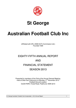 St George Australian Football Club