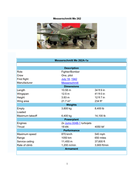 Messerschmitt Me 262