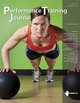 NSCA's Performance Training Journal | Issue 10.5