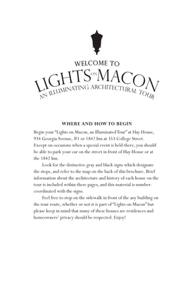 “Lights on Macon, an Illuminated Tour” at Hay House, 934 Georgia Avenue, #1 Or 1842 Inn at 353 College Street