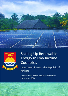 SREP Investment Plan for Kiribati 78 Table 11.1: Kiribati SREP Investment Plan Results Framework 80