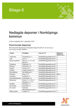 Bilaga 6-9 Norrköpings Kommuns Avfallsplan