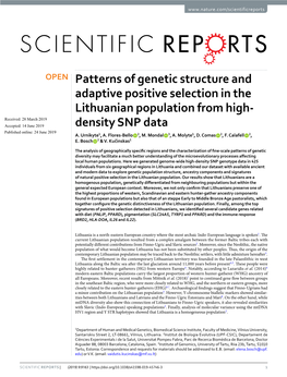 Patterns of Genetic Structure and Adaptive Positive Selection in The