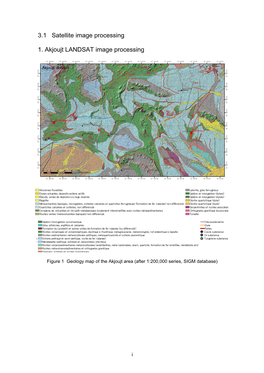 3.1 Satellite Image Processing 1. Akjoujt LANDSAT Image Processing