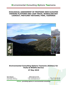 Appendix C Wineglass Bay Lookout Ecological Assessment